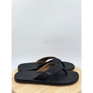 Flojos mens flip flop sandals black size 12